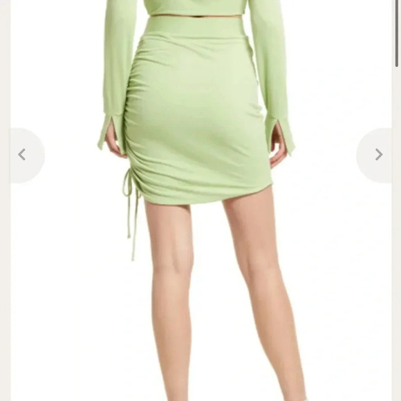 NWT!! Free People - Gathered Green Skirt - Size Medium - Picture 2 of 10